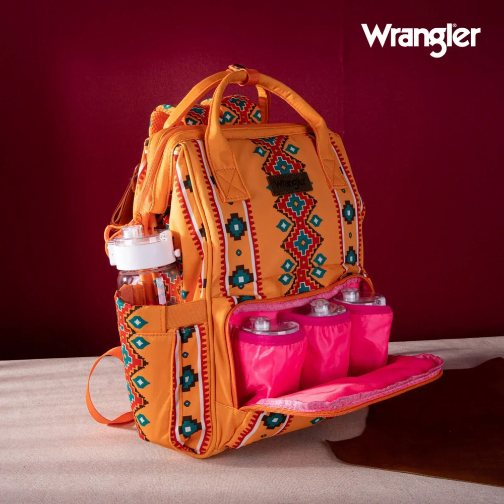 Wrangler Aztec Printed Callie Backpack - Mustard - Picture 4 of 4